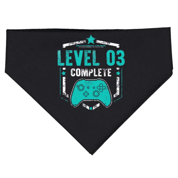 Level 3 Complete Video Game Anniversary Gift USA-Made Doggie Bandana