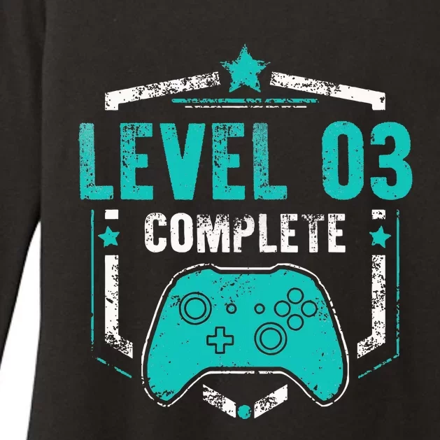 Level 3 Complete Video Game Anniversary Gift Womens CVC Long Sleeve Shirt