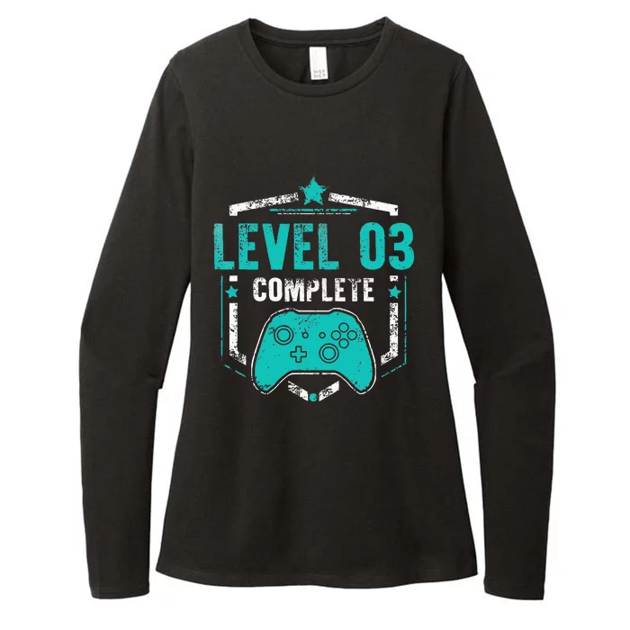 Level 3 Complete Video Game Anniversary Gift Womens CVC Long Sleeve Shirt