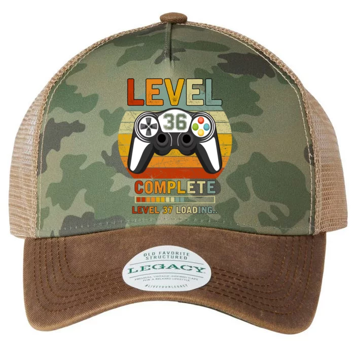 Level 36 Complete Level 37 Loading Gamers 36th Birthday Gift Funny Gift Legacy Tie Dye Trucker Hat