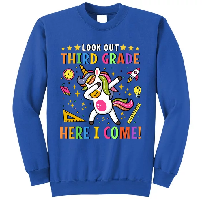 Lookout 3Rd Grade Here I Come Unicorn Dab First Day Gift Sweatshirt