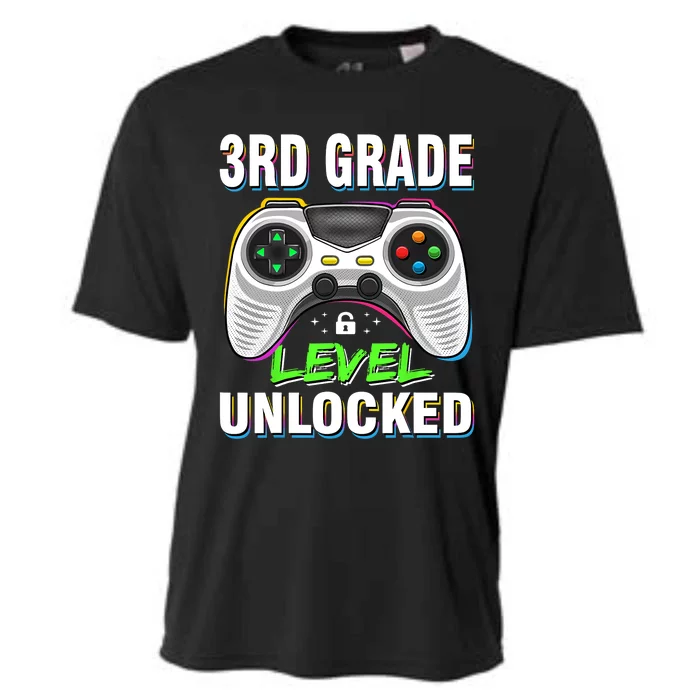 Level 3rd Grade Unlocked Back To School First Day Boy Girl Cooling Performance Crew T-Shirt