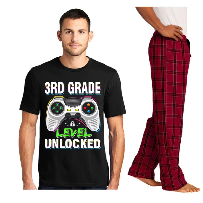 Level 3rd Grade Unlocked Back To School First Day Boy Girl Pajama Set