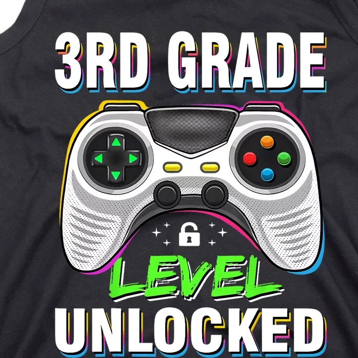 Level 3rd Grade Unlocked Back To School First Day Boy Girl Tank Top