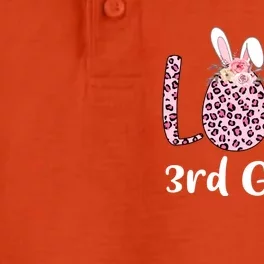 Love 3rd Grade Eggs Leopard Cute Bunny Teacher Easter Day Meaningful Gift Dry Zone Grid Performance Polo