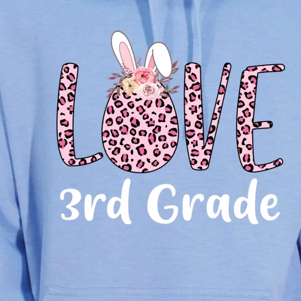 Love 3rd Grade Eggs Leopard Cute Bunny Teacher Easter Day Meaningful Gift Unisex Surf Hoodie