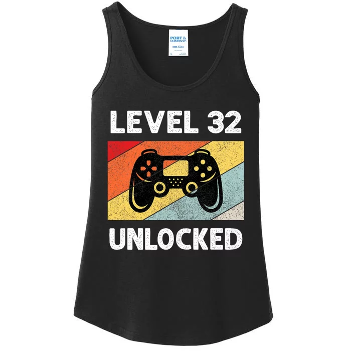 Level 32 Unlocked Turning 32 Years Old Ladies Essential Tank