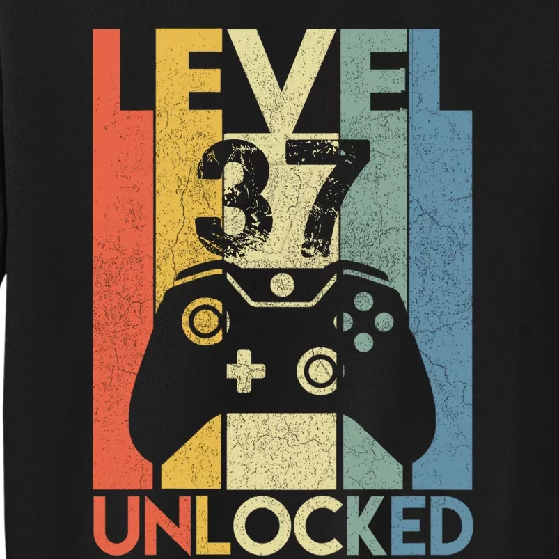 Level 37 Unlocked Awesome Video Game 37 Birthday Gift Sweatshirt