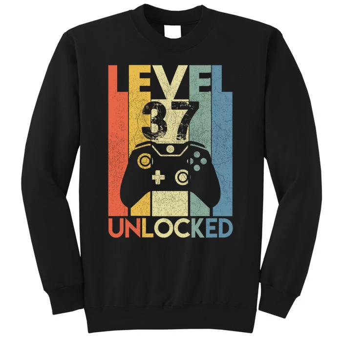 Level 37 Unlocked Awesome Video Game 37 Birthday Gift Sweatshirt