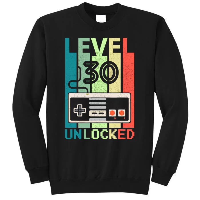 Level 30 Unlocked Video Gamer 30th Birthday Gifts Sweatshirt