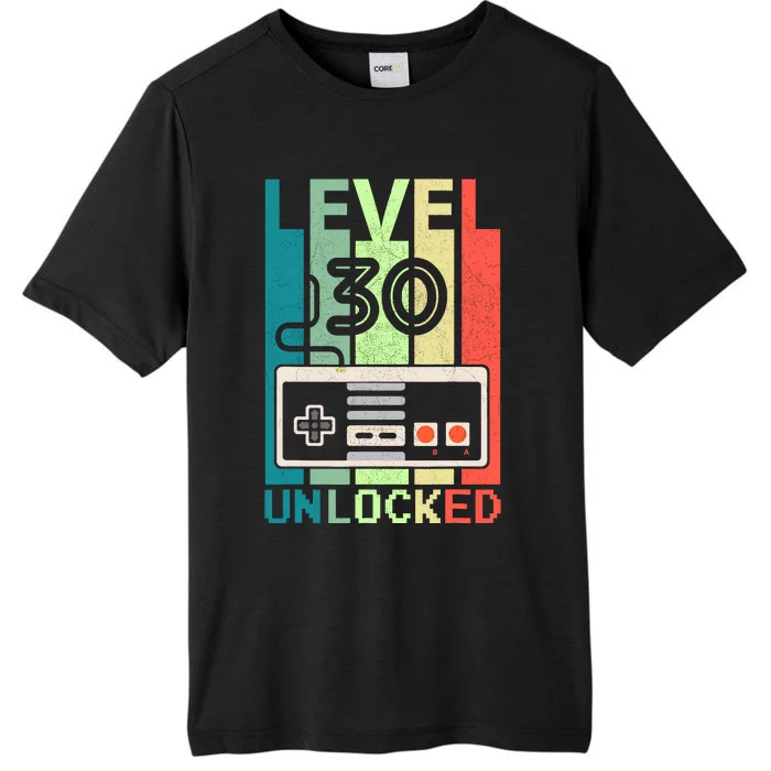 Level 30 Unlocked Video Gamer 30th Birthday Gifts ChromaSoft Performance T-Shirt