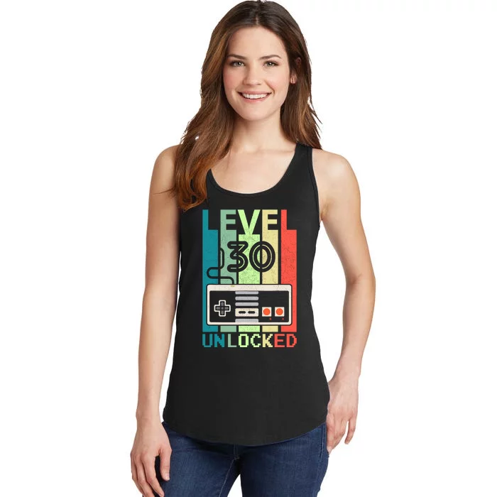 Level 30 Unlocked Video Gamer 30th Birthday Gifts Ladies Essential Tank