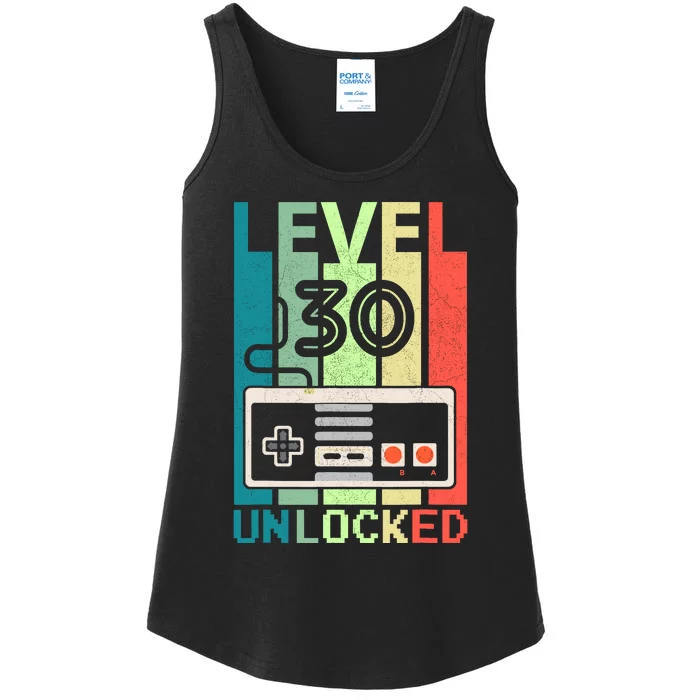 Level 30 Unlocked Video Gamer 30th Birthday Gifts Ladies Essential Tank