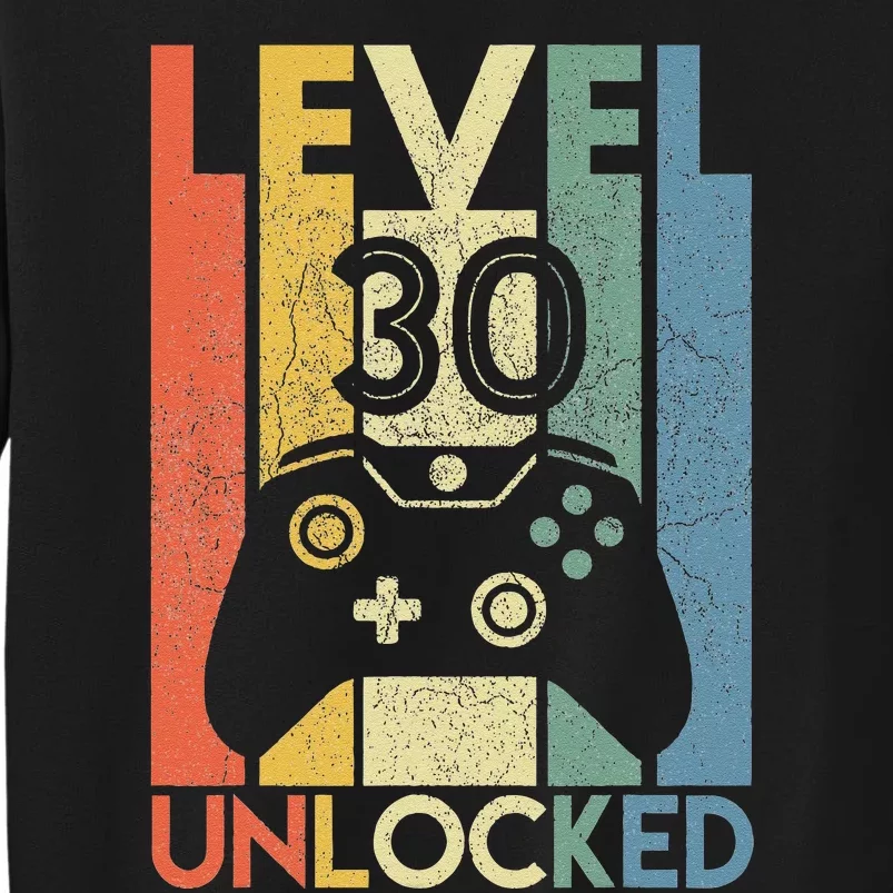 Level 30 Unlocked Funny Video Gamer 30th Birthday Gift Sweatshirt