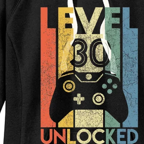 Level 30 Unlocked Gamer Birthday Present Women's Fleece Hoodie