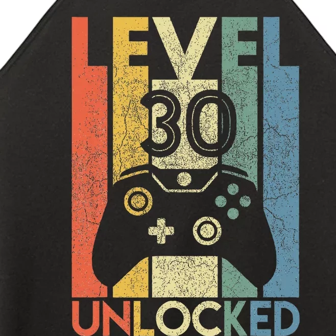 Level 30 Unlocked Gamer Birthday Present Women’s Perfect Tri Rocker Tank