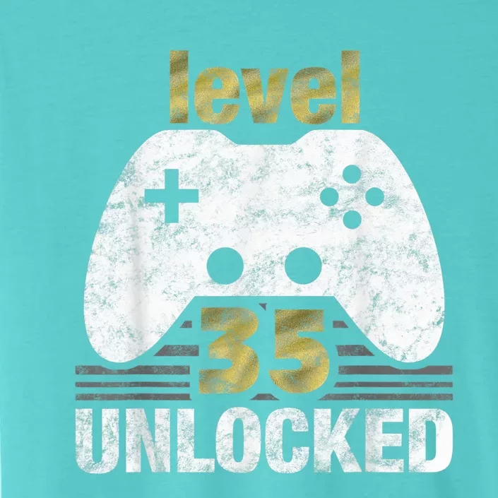 Level 35 Unlocked 35th Birthday 35 Year Old Gift for Gamers ChromaSoft Performance T-Shirt