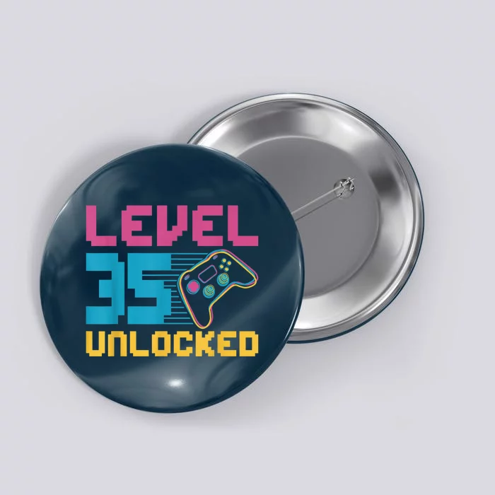 Level 35 unlocked Gaming Birthday Button