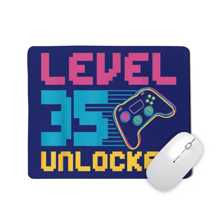 Level 35 unlocked Gaming Birthday Mousepad