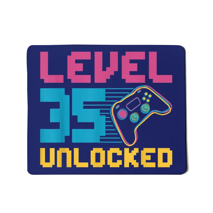 Level 35 unlocked Gaming Birthday Mousepad