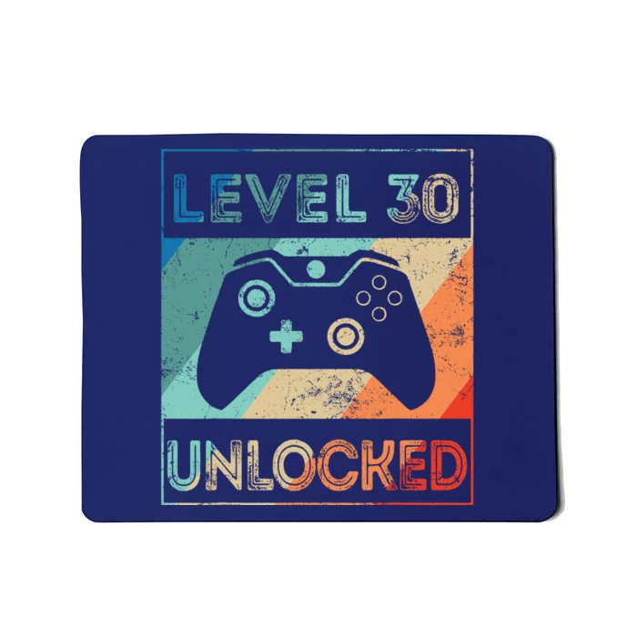 Level 30 Unlocked Shirt Bithday Gamer 30th Birthday Gifts Mousepad