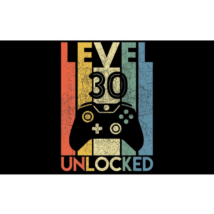 Level 30 Unlocked Funny Video Gamer 30th Birthday Bumper Sticker