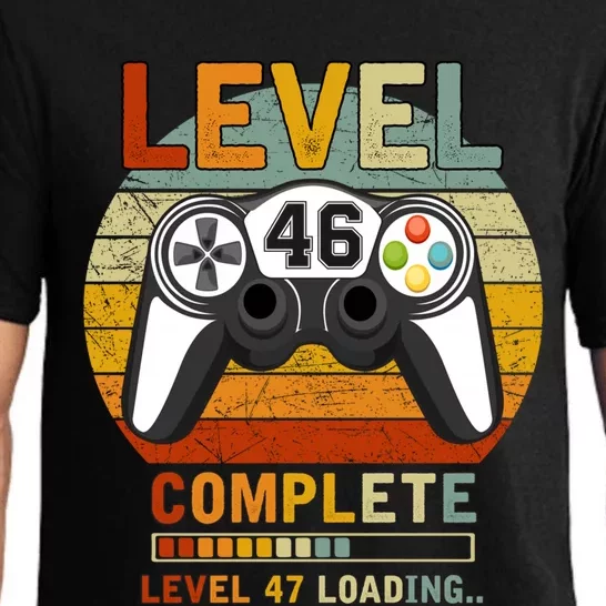 Level 46 Complete Level 47 Loading Gamers 46th Birthday Gift Pajama Set