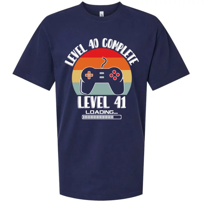 Level 40 Complete Level 41 Loading Vintage Birthday Video Game Sueded Cloud Jersey T-Shirt