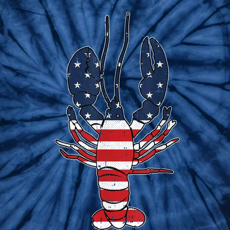 Lobster 4th Of July American Flag Sea Ocean Lover Patriotic Tie-Dye T-Shirt