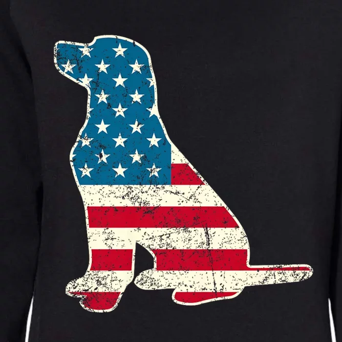 Labrador 4th Of July Dog Lover Gifts American Flag Womens California Wash Sweatshirt