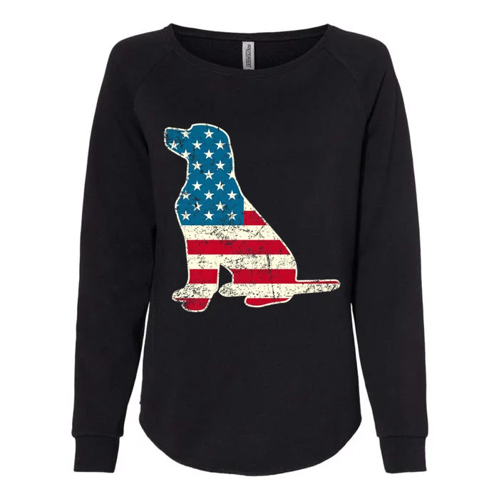 Labrador 4th Of July Dog Lover Gifts American Flag Womens California Wash Sweatshirt