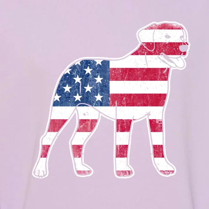 Labrador 4th Of July Dog Lover Patriotic Us American Flag Gift Garment-Dyed Sweatshirt