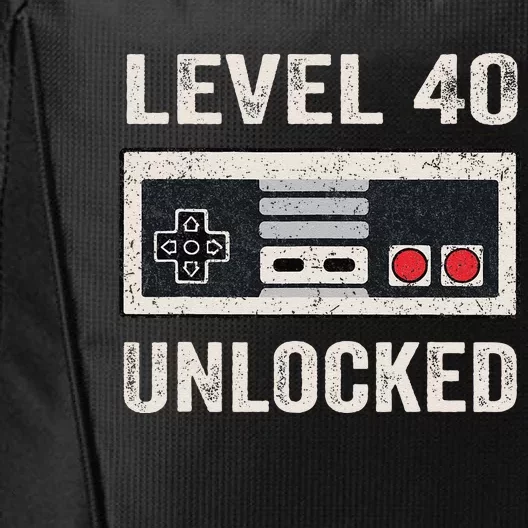 Level 40 Unlocked Video Gamer 40th Birthday Gifts City Backpack