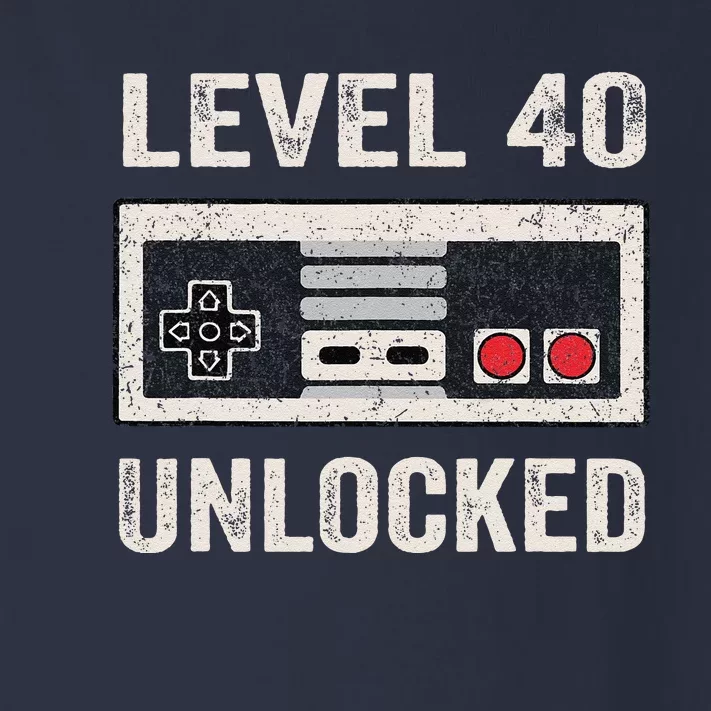 Level 40 Unlocked Video Gamer 40th Birthday Gifts Toddler Long Sleeve Shirt