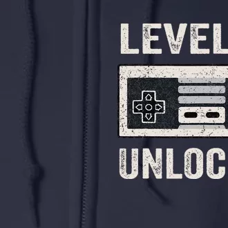 Level 40 Unlocked Video Gamer 40th Birthday Gifts Full Zip Hoodie