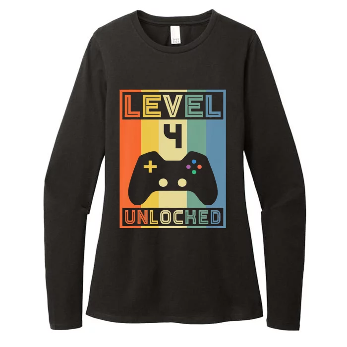 Level 4 Unlocked Video Gamer 14th Birthday Gaming Gift Womens CVC Long Sleeve Shirt