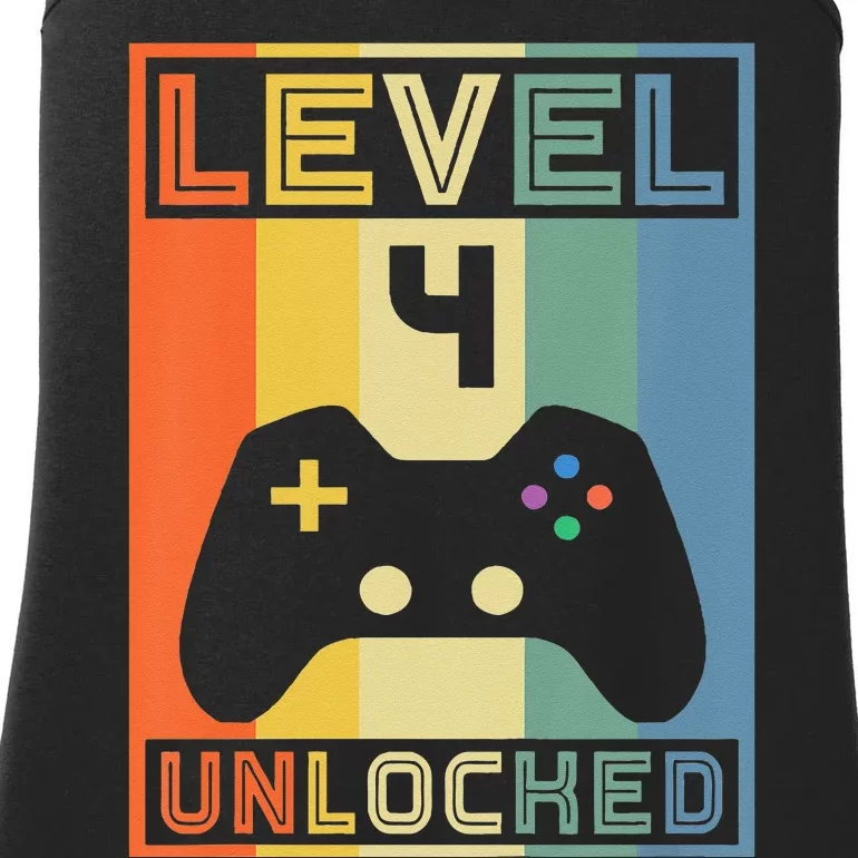 Level 4 Unlocked Video Gamer 14th Birthday Gaming Gift Ladies Essential Tank