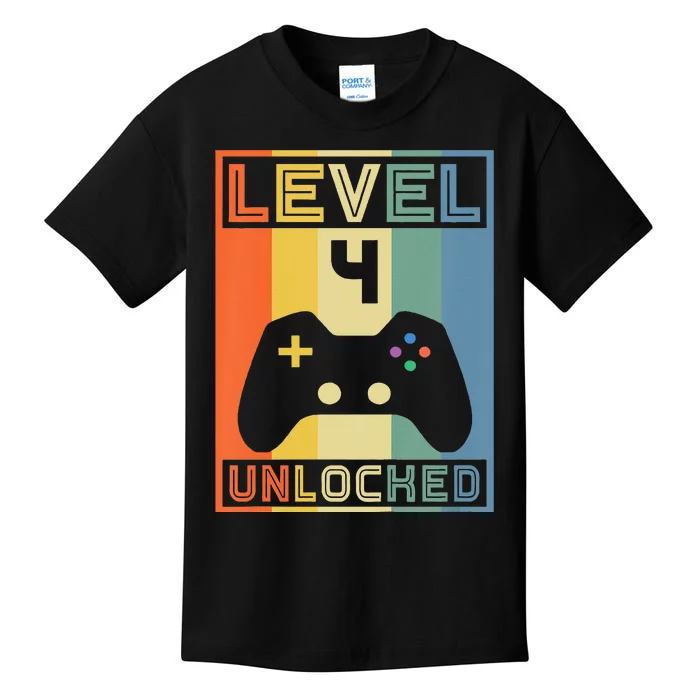 Level 4 Unlocked Video Gamer 14th Birthday Gaming Gift Kids T-Shirt