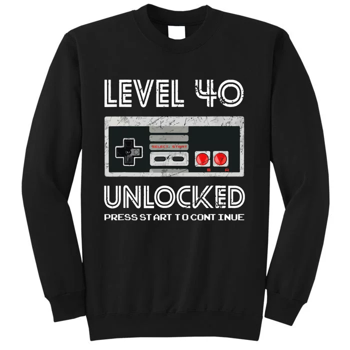 Level 40 Unlocked 40 Year Old Birthday Sweatshirt