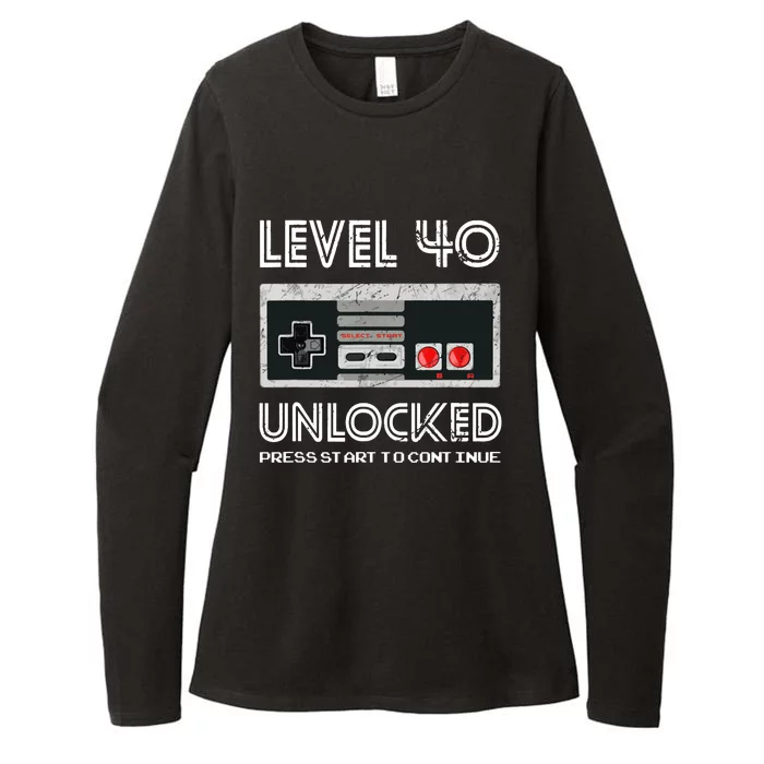 Level 40 Unlocked 40 Year Old Birthday Womens CVC Long Sleeve Shirt