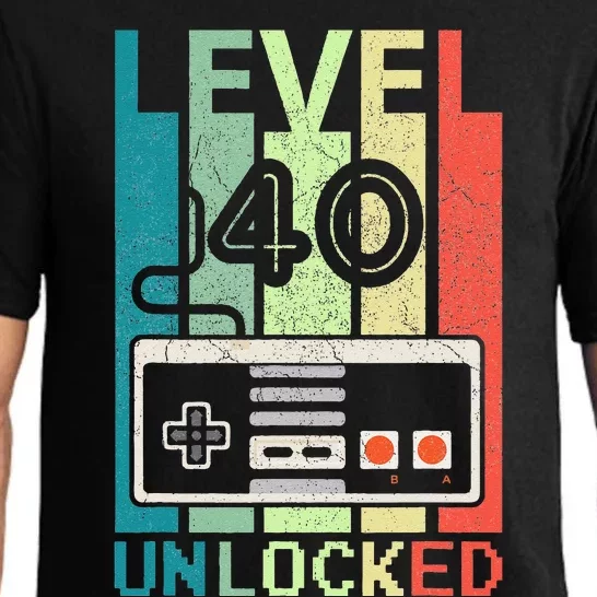 Level 40 Unlocked Video Gamer 40th Birthday Gifts Pajama Set