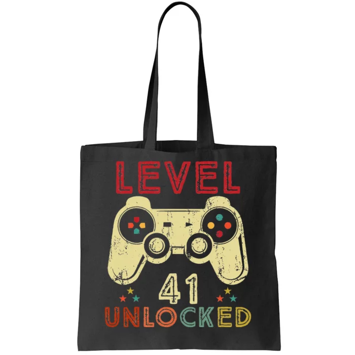 Level 41 Unlocked Birthday 41 Years Old Cool 41st Bday Gifts Tote Bag