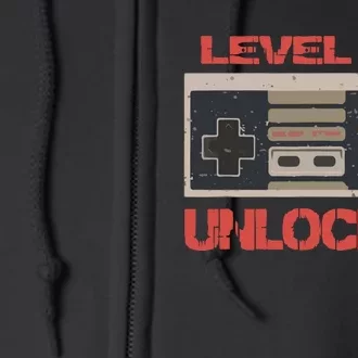 Level 40 Unlocked Video Gamer 40th Birthday Gift Full Zip Hoodie