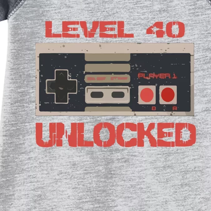 Level 40 Unlocked Video Gamer 40th Birthday Gift Infant Baby Jersey Bodysuit