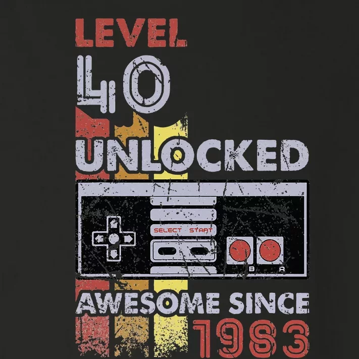 Level 40 Unlocked Gamer 40th Birthday Gift Video Game Lovers Toddler Long Sleeve Shirt