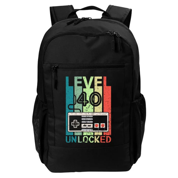 Level 40 Unlocked Video Gamer 40th Birthday Gifts Daily Commute Backpack