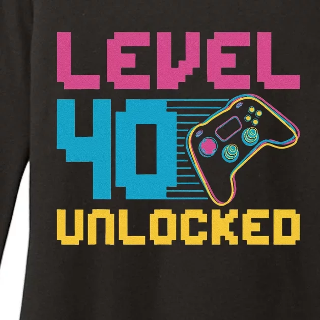 Level 40 Unlocked Gaming Birthday Womens CVC Long Sleeve Shirt