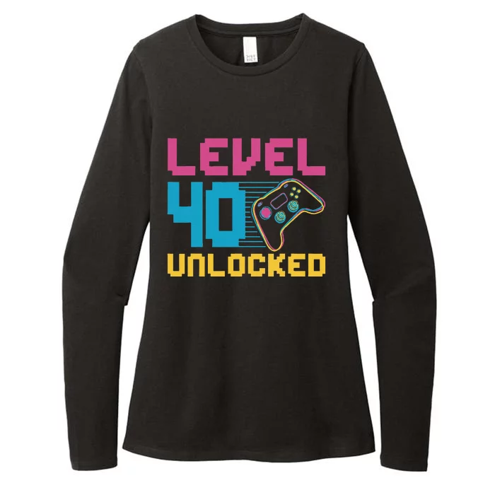 Level 40 Unlocked Gaming Birthday Womens CVC Long Sleeve Shirt