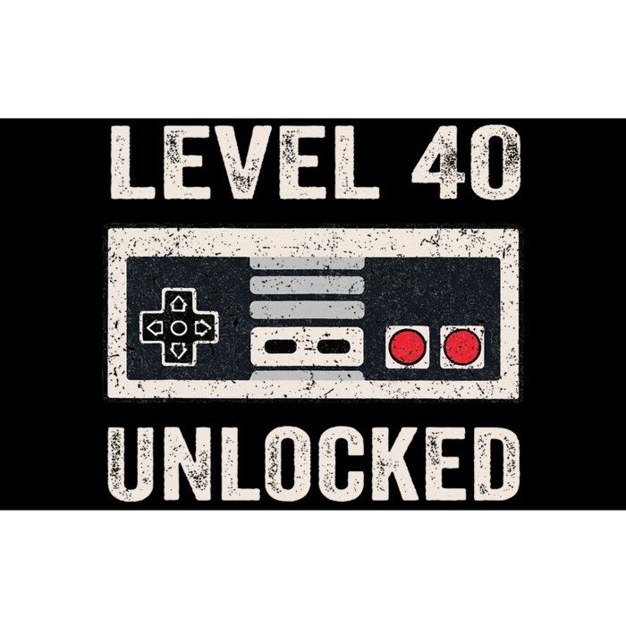 Level 40 Unlocked Video Gamer 40th Birthday Gift Bumper Sticker