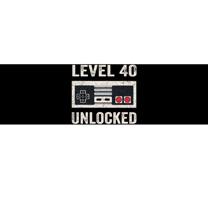 Level 40 Unlocked Video Gamer 40th Birthday Gift Bumper Sticker